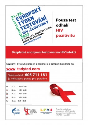 Evropský týden testování HIV a žloutenky