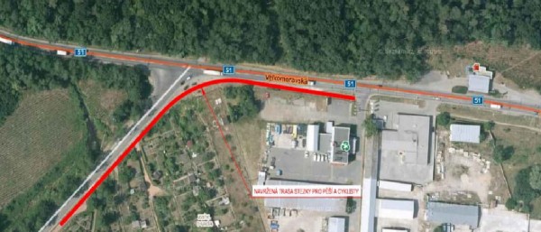 Stezka pro chodce a cyklisty Velkomoravská - 1. etapa