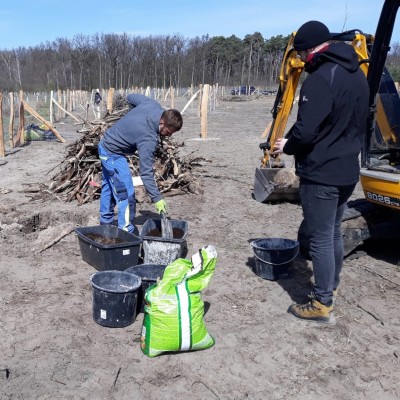 Začaly výsadby v dětském městečku