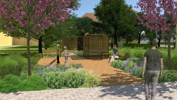 Obnova veřejného prostranství lokality I. Olbrachta a J. Suka v Hodoníně