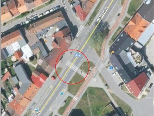 Zvýšení bezpečnosti chodců ve městě Hodonín