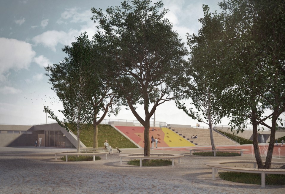 Architekti představili návrh tribuny stadionu U Červených domků