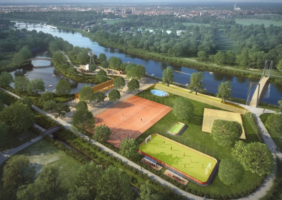 Lávka přes slepé rameno Staré Moravy